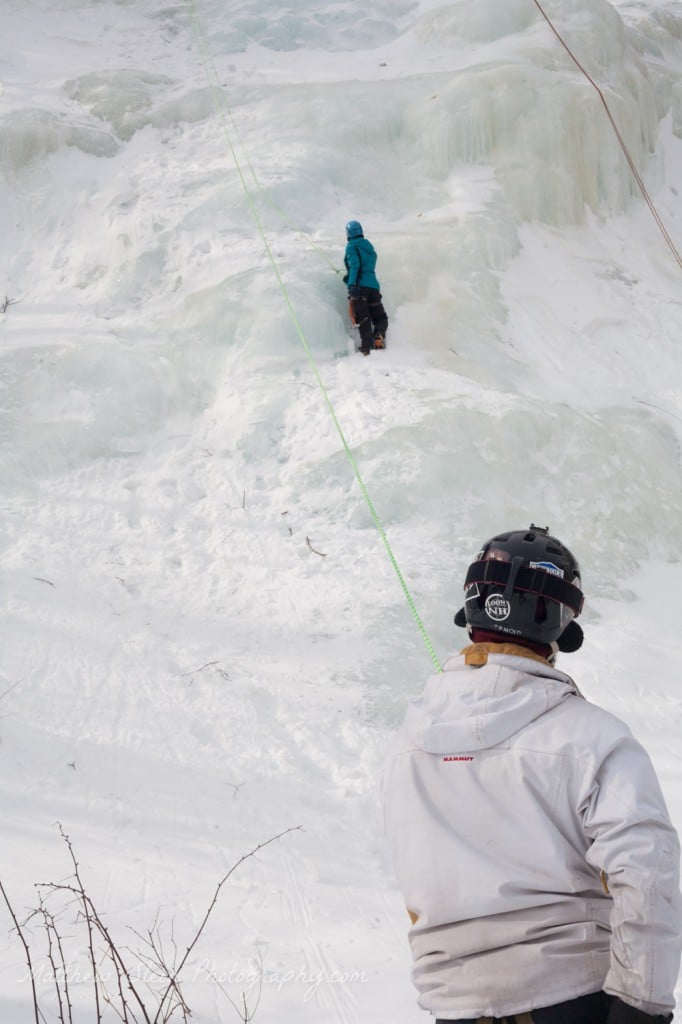 Ice Climbing and belaying